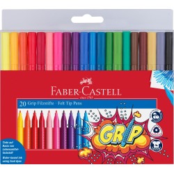 FLAMASTRY GRIP 20 KOL. W ETUI FABER-CASTELL                                                                             