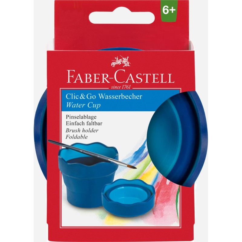 POJEMNIK NA WOD CLIK&GO NIEBIESKI FABER-CASTELL                                                                        