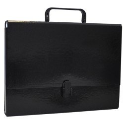 Teczka-pudełko OFFICE PRODUCTS, PP, A4/5cm, z rączką i zamkiem, czarna
