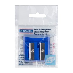 Temperówka DONAU, plastikowa, podwójna, mix kolorów