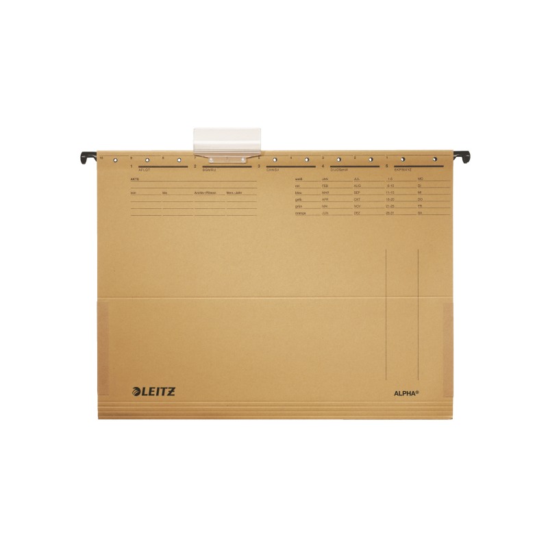 Teczki zawieszane z boczkami ALPHA, siarczanowy