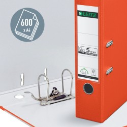 Segregator Leitz A4 z mech. 180°, szer. 80 mm, jasnoczerwony