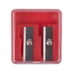 Temperówka DONAU, plastikowa, podwójna, mix kolorów