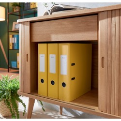 Segregator z mech. 180° Leitz Cosy A4 szer. 80 mm, żółty