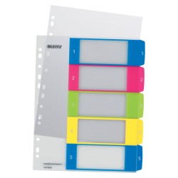 Przekładki plast. do nadruku tekstu na kartę, Leitz WOW, 1-5