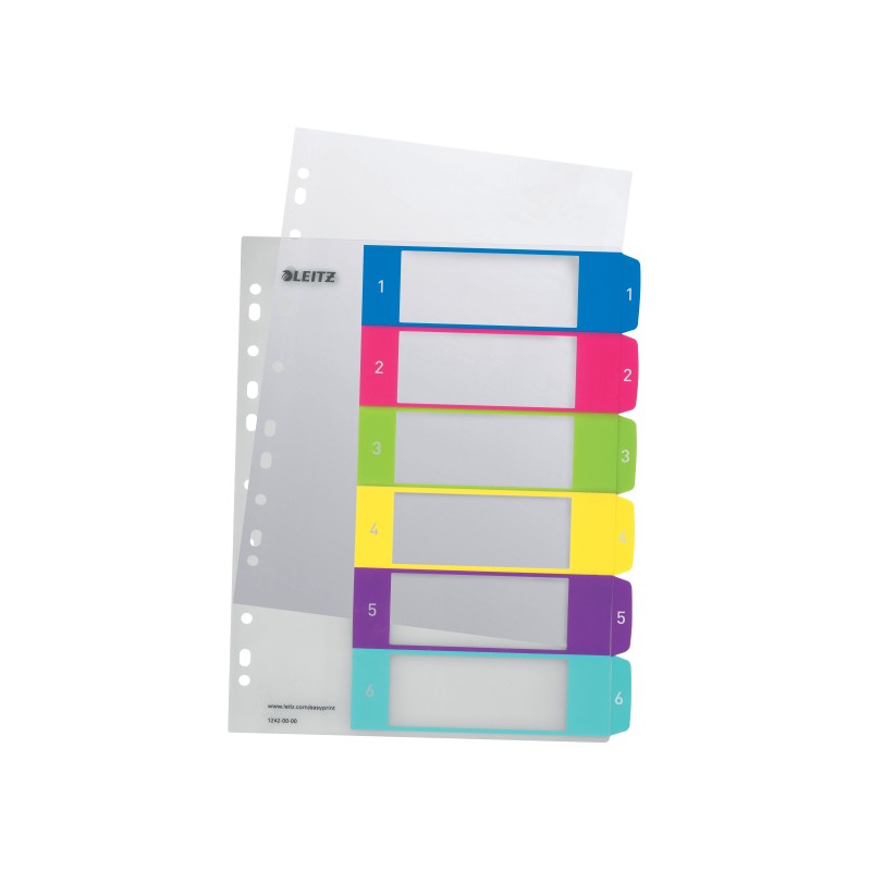 Przekładki plast. do nadruku tekstu na kartę, Leitz WOW, 1-6