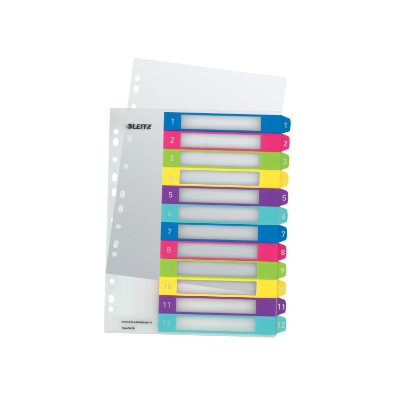 Przekładki plast. do nadruku tekstu na kartę, Leitz WOW, 1-12