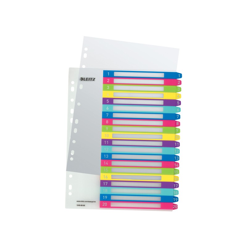 Przekładki plast. do nadruku tekstu na kartę, Leitz WOW, 1-20 