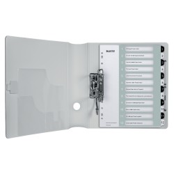 Przekładki plast. do nadruku tekstu na kartę, Leitz WOW, 1-12, biało-czarne