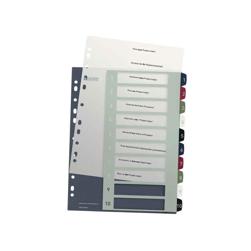 Przekładki plast. do nadruku tekstu na kartę, Leitz Style, 1-10