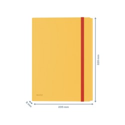 Teczka z gumką i kieszonką Leitz Cosy, PP, żółta