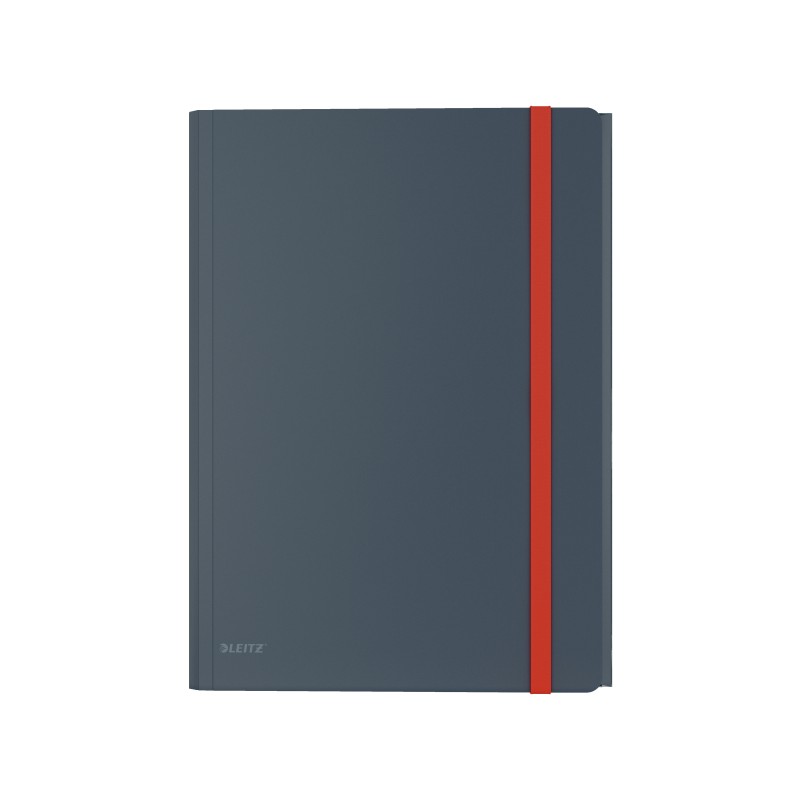 Teczka z gumką i kieszonką Leitz Cosy, PP, szara