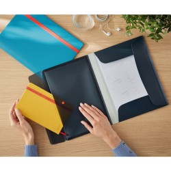 Teczka z gumką i kieszonką Leitz Cosy, PP, szara