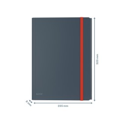 Teczka z gumką i kieszonką Leitz Cosy, PP, szara