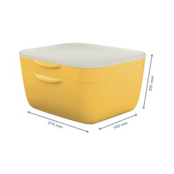 Pojemnik z szufladami Leitz Cosy, żółty