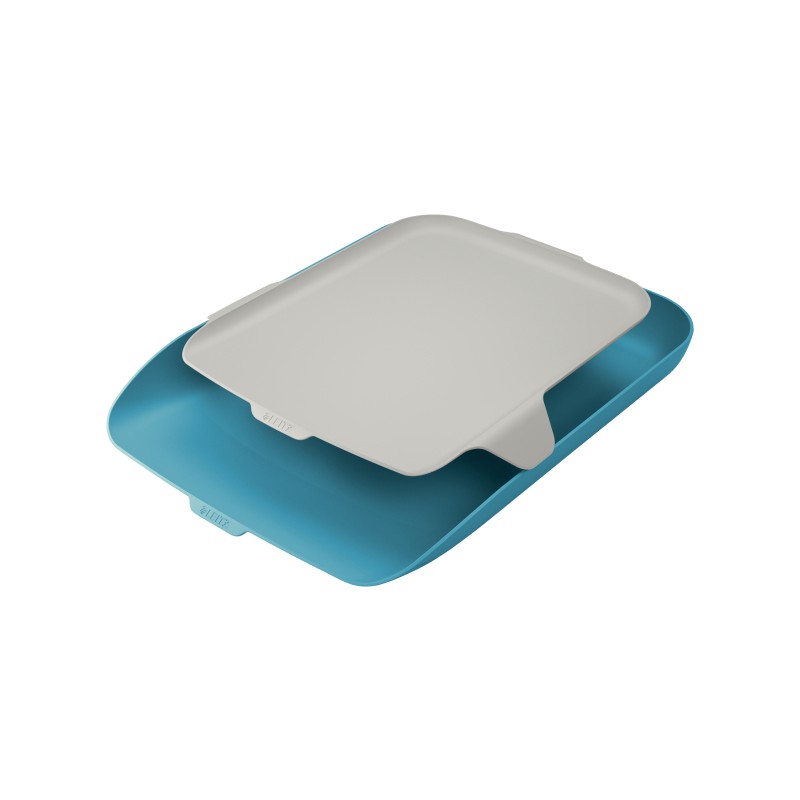 Półka na dokumenty z organizerem Leitz Cosy, niebieska