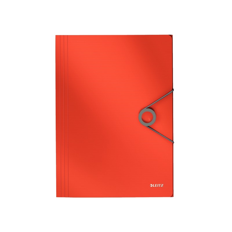 Teczka z gumką PP Leitz Solid 15 mm, A4, jasnoczerwona