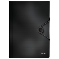 Teczka z 6 przegródkami PP Leitz Solid, czarna