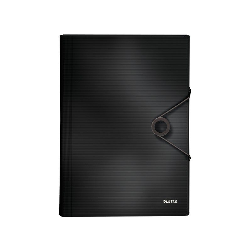 Teczka z 6 przegródkami PP Leitz Solid, czarna