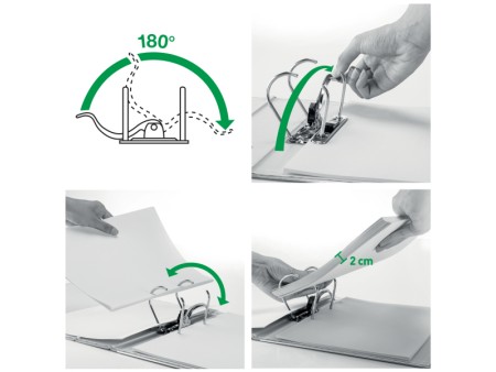 Segregator Leitz 180° Active Style, 75mm, seledynowy