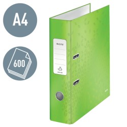 Segregator z mech. WOW Leitz 180°, A4/80mm, zielony