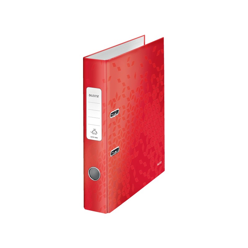 Segregator z mech. WOW Leitz 180°, A4/50mm, czerwony