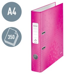 Segregator z mech. WOW Leitz 180°, A4/50mm, różowy