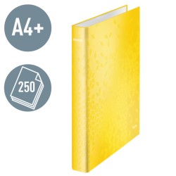 Segregator ringowy WOW Leitz A4 2DR/25mm, żółty