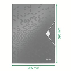 Teczka z gumką PP Leitz WOW, 15 mm, biała