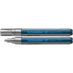 Marker olejowy SCHNEIDER Maxx 270, okrągły, 1-3mm, srebrny