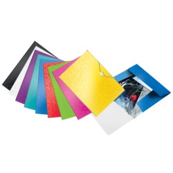 Teczka z gumką PP Leitz WOW, 15 mm, żółta