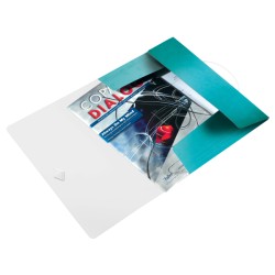 Teczka z gumką PP Leitz WOW, 15 mm, turkusowa