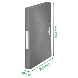 Teczka z gumką PP Leitz WOW, 30 mm, żółta