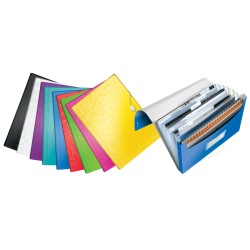 Teczka z 6 przegródkami PP Leitz WOW, biała