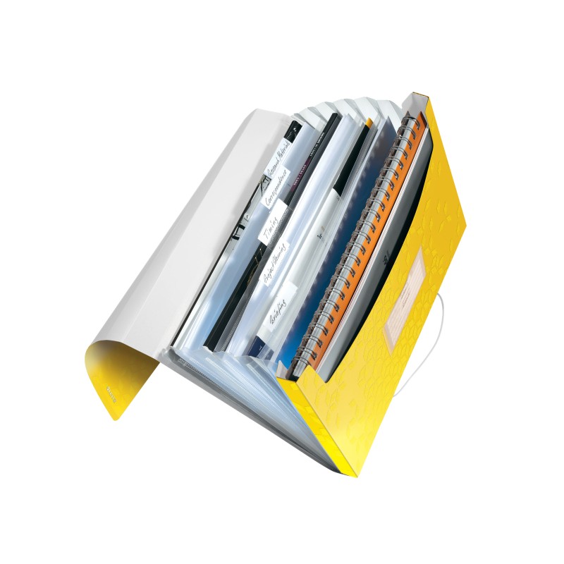 Teczka z 6 przegródkami PP Leitz WOW, żółta