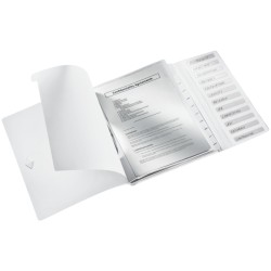 Teczka segregująca 12 przekładek PP Leitz WOW, biała