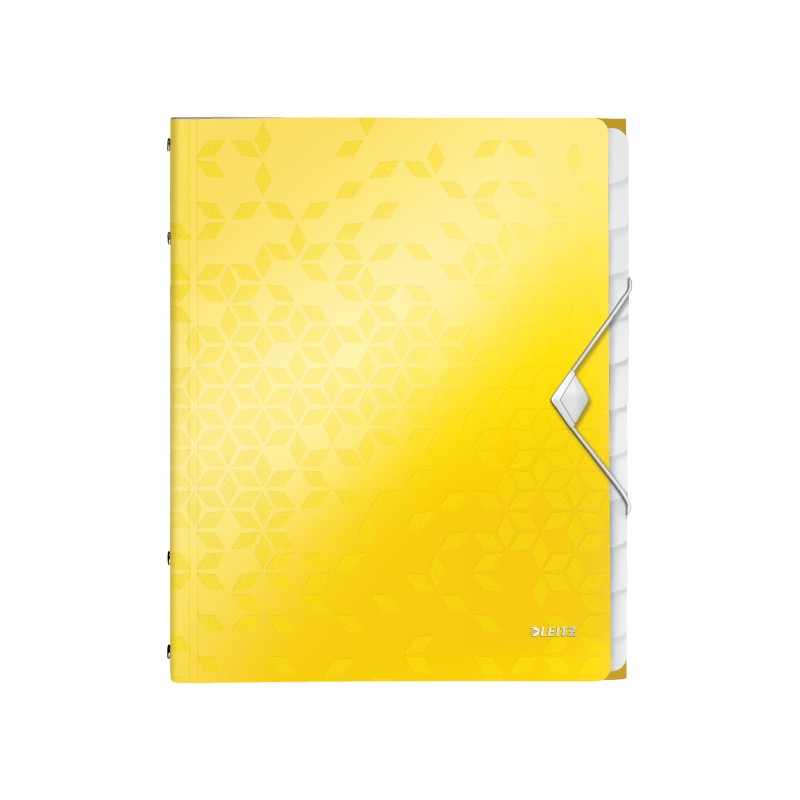 Teczka segregująca 12 przekładek PP Leitz WOW, żółta