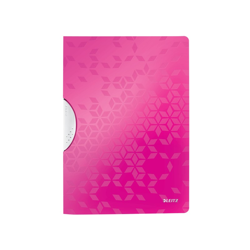 Skoroszyt z klipsem Leitz WOW, różowy