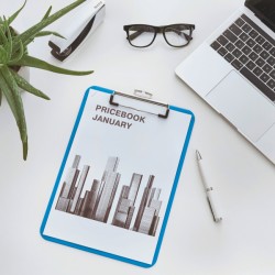 Deska z klipem Leitz WOW, niebieska