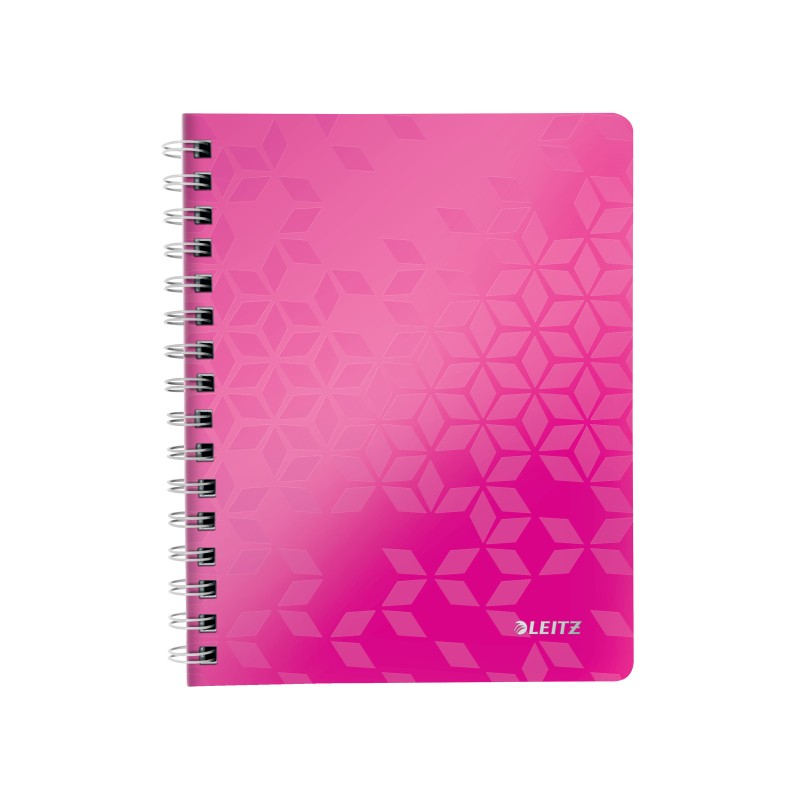 Kołonotatnik w kratkę A5 PP Leitz WOW, różowy