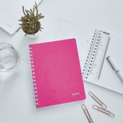 Kołonotatnik w kratkę A5 PP Leitz WOW, różowy