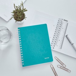Kołonotatnik w kratkę A5 PP Leitz WOW, turkusowy