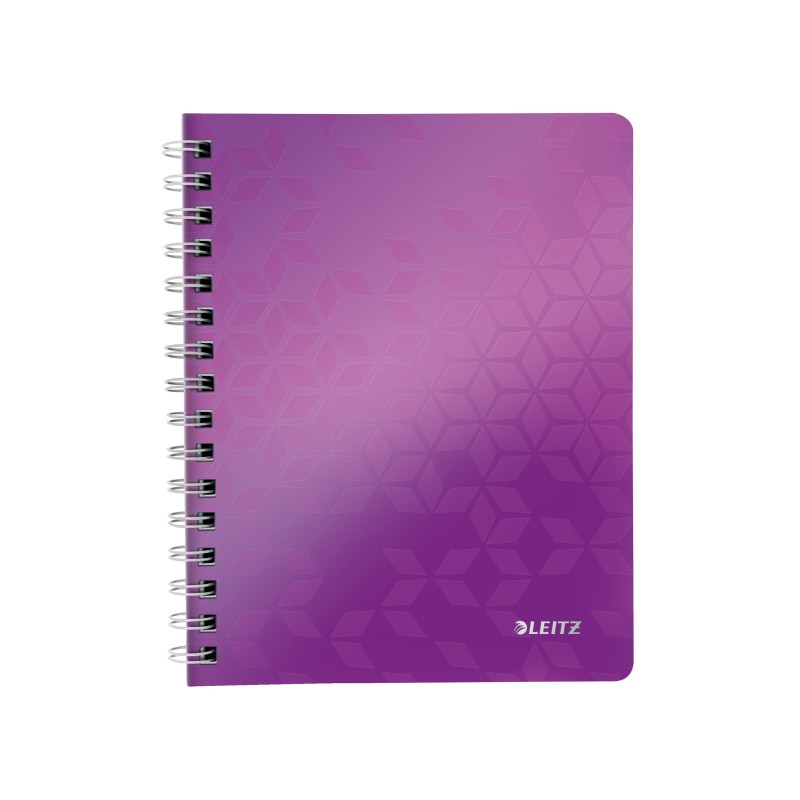 Kołonotatnik w kratkę A5 PP Leitz WOW, fioletowy