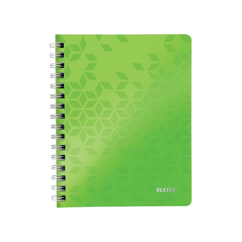 Kołonotatnik w kratkę A5 PP Leitz WOW, zielony