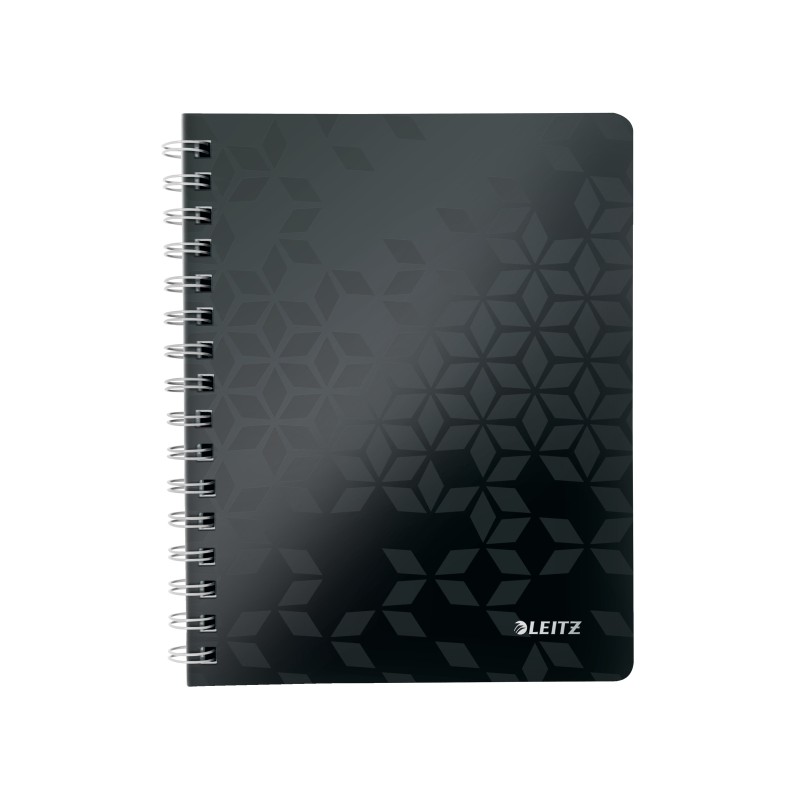 Kołonotatnik w kratkę A5 PP Leitz WOW, czarny