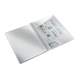 Kołonotatnik w kratkę A4 PP Leitz WOW, biały