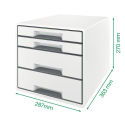 Pojemnik z 4 szufladami Leitz WOW, różowy