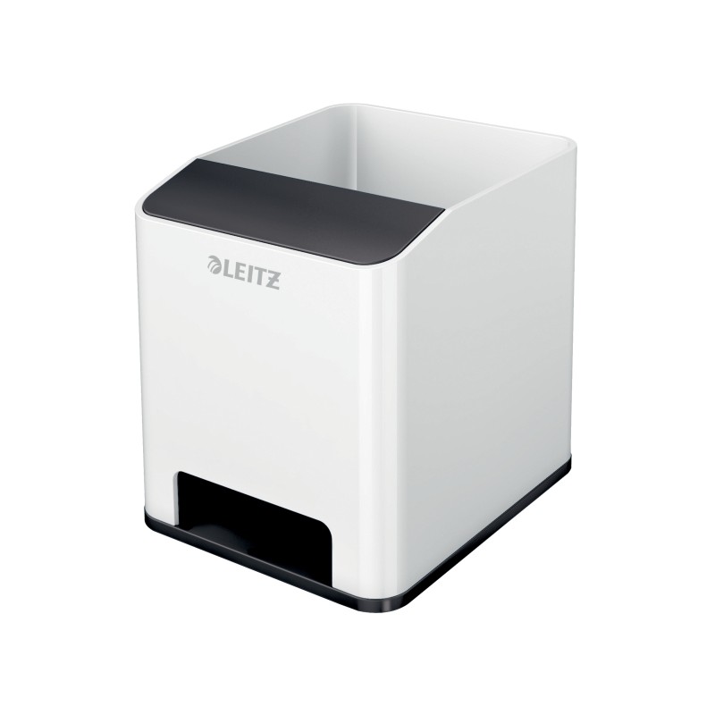 Kubek na długopisy Leitz WOW ze wzmacniaczem dźwięku, czarny