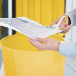 Kosz na śmieci 15L Leitz WOW, żółty