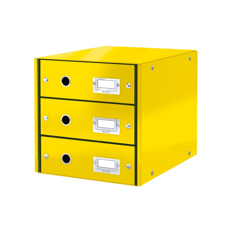 Pojemnik z 3 szufladami Leitz C&S WOW, żółty